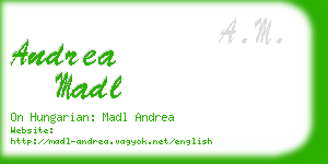 andrea madl business card